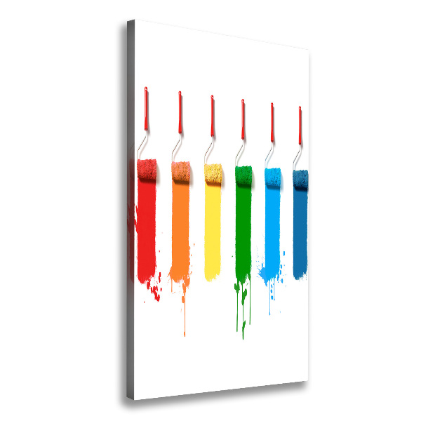 Quadro foto su tela verticale Rulli da pittura