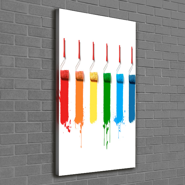 Quadro foto su tela verticale Rulli da pittura