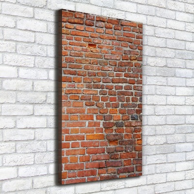 Quadro foto su tela verticale Muro di mattoni