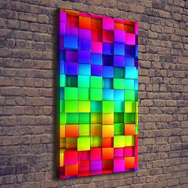 Quadro su tela canvas verticale Scatole colorate