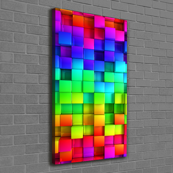 Quadro su tela canvas verticale Scatole colorate