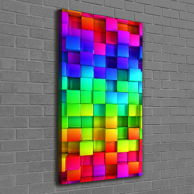 Quadro su tela canvas verticale Scatole colorate