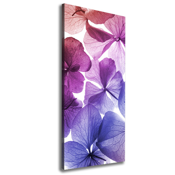 Quadro su tela canvas verticale Fiori viola