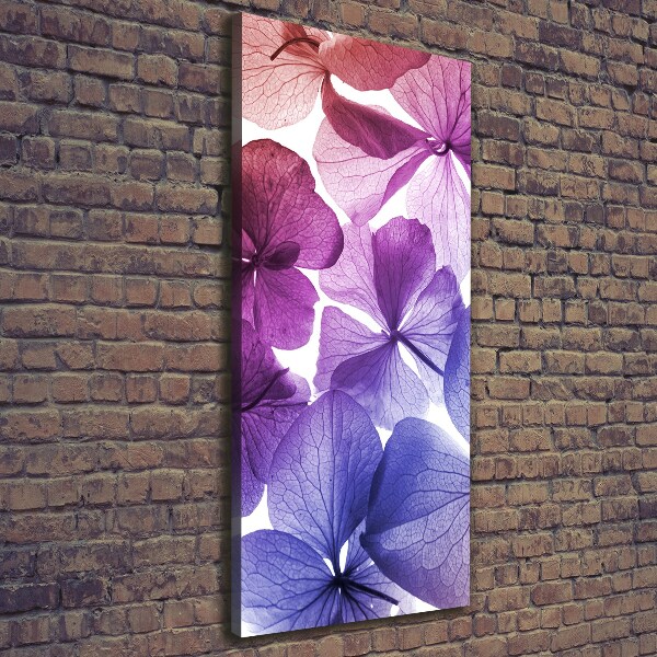 Quadro su tela canvas verticale Fiori viola