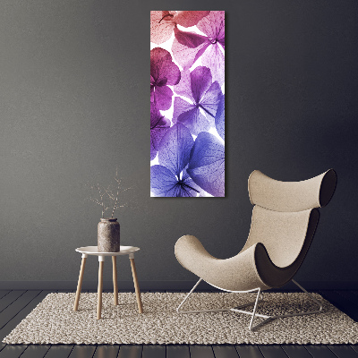 Quadro su tela canvas verticale Fiori viola