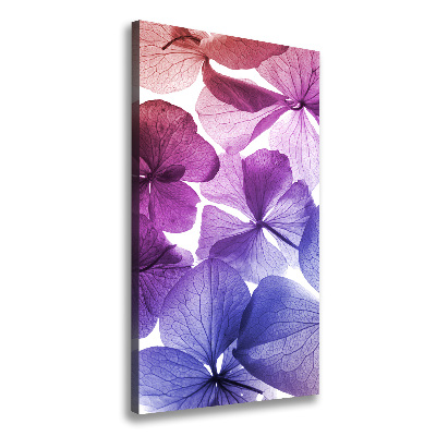 Quadro su tela canvas verticale Fiori viola
