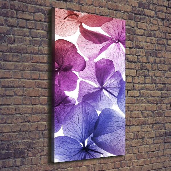 Quadro su tela canvas verticale Fiori viola