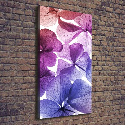 Quadro su tela canvas verticale Fiori viola