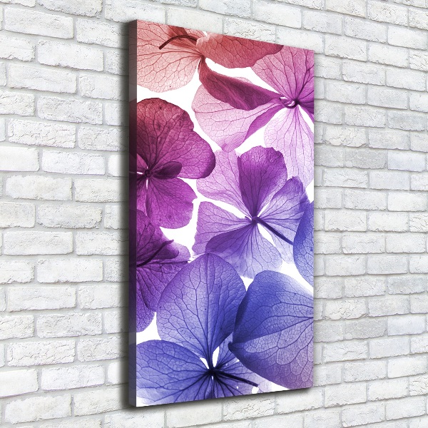 Quadro su tela canvas verticale Fiori viola