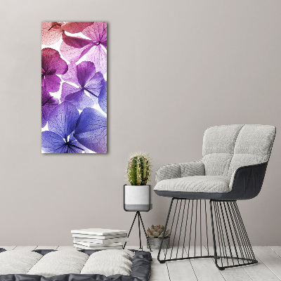 Quadro su tela canvas verticale Fiori viola