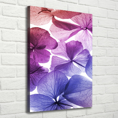 Quadro su tela canvas verticale Fiori viola