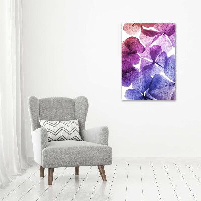 Quadro su tela canvas verticale Fiori viola