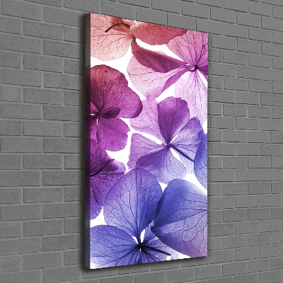 Quadro su tela canvas verticale Fiori viola