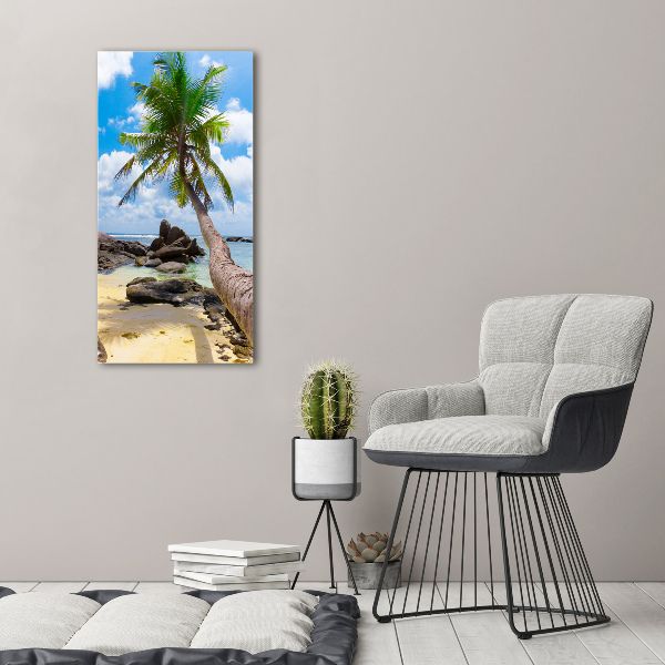 Quadro foto su tela verticale Spiaggia tropicale