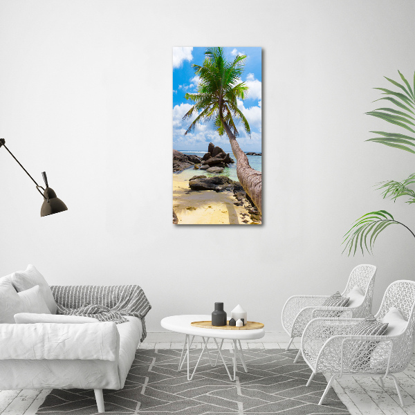 Quadro foto su tela verticale Spiaggia tropicale