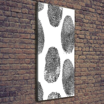 Quadro su tela canvas verticale Impronte digitali