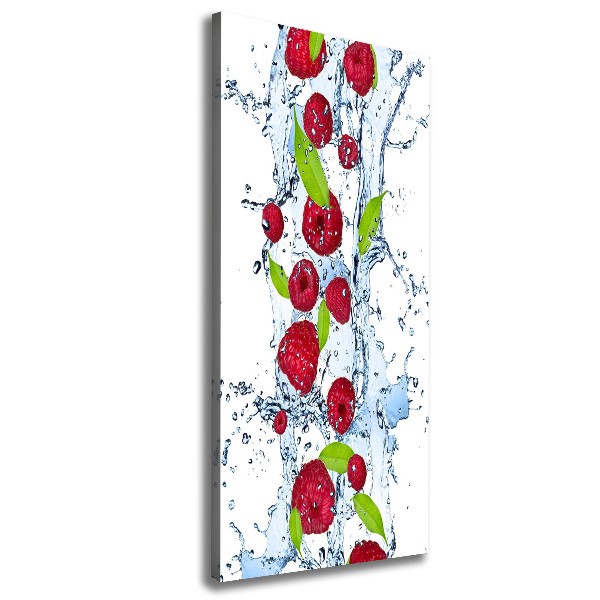 Stampa quadro su tela verticale Lamponi