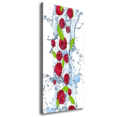Stampa quadro su tela verticale Lamponi