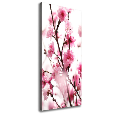 Quadro foto su tela verticale Fiori di pruno