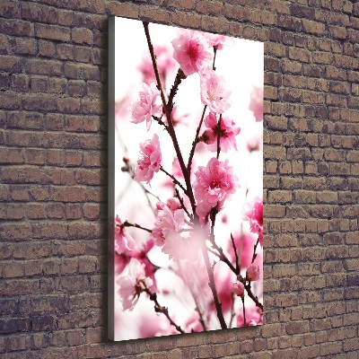Quadro foto su tela verticale Fiori di pruno