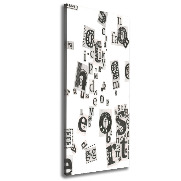 Quadro foto su tela verticale Lettere da un giornale