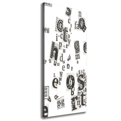 Quadro foto su tela verticale Lettere da un giornale