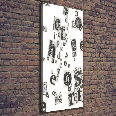 Quadro foto su tela verticale Lettere da un giornale