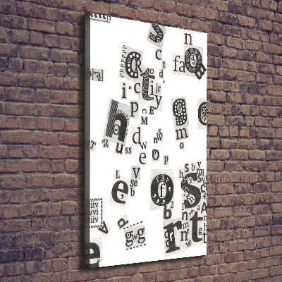 Quadro foto su tela verticale Lettere da un giornale