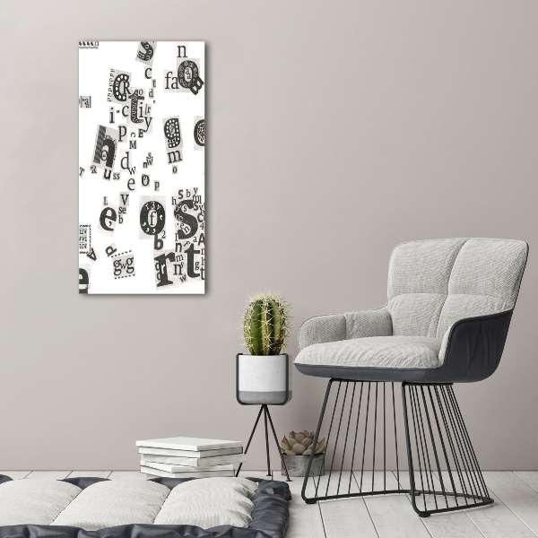 Quadro foto su tela verticale Lettere da un giornale