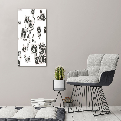 Quadro foto su tela verticale Lettere da un giornale