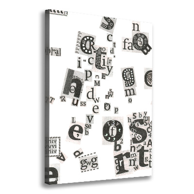 Quadro foto su tela verticale Lettere da un giornale