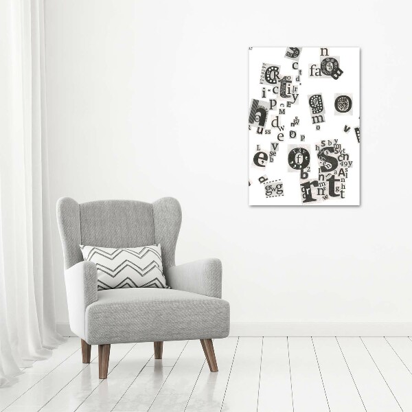 Quadro foto su tela verticale Lettere da un giornale
