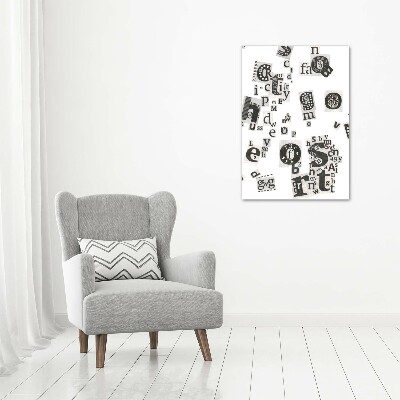 Quadro foto su tela verticale Lettere da un giornale