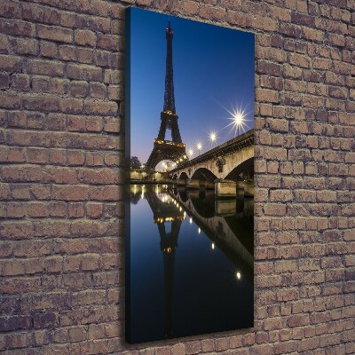 Stampa quadro su tela verticale Torre Eiffel Parigi
