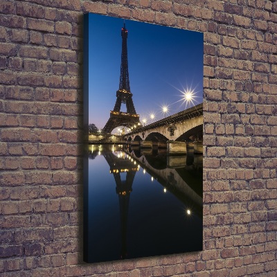 Stampa quadro su tela verticale Torre Eiffel Parigi