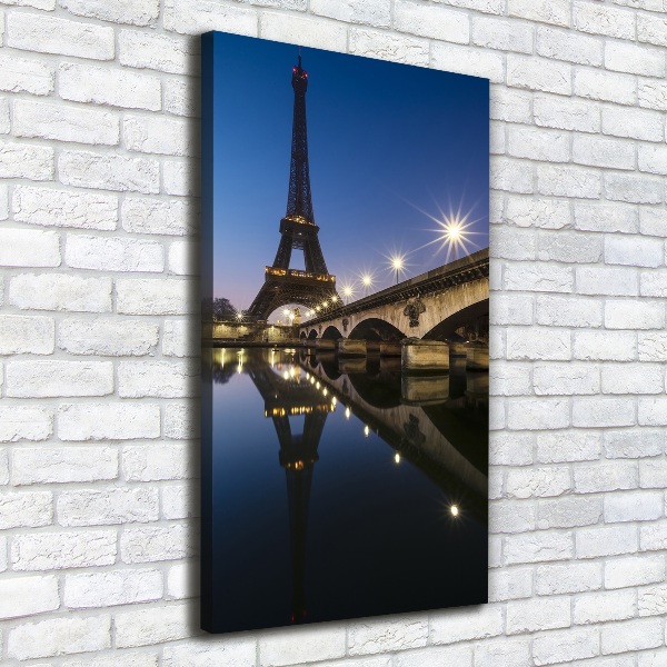 Stampa quadro su tela verticale Torre Eiffel Parigi