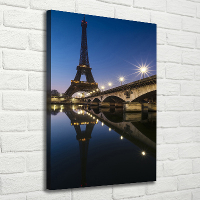 Stampa quadro su tela verticale Torre Eiffel Parigi