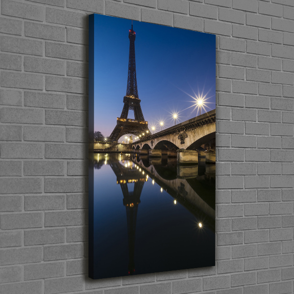 Stampa quadro su tela verticale Torre Eiffel Parigi