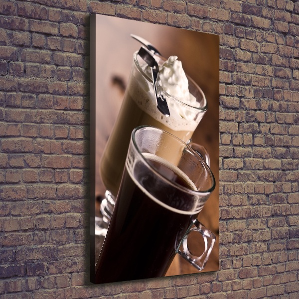 Quadro foto su tela verticale Caffè frappé