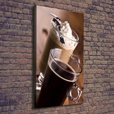 Quadro foto su tela verticale Caffè frappé