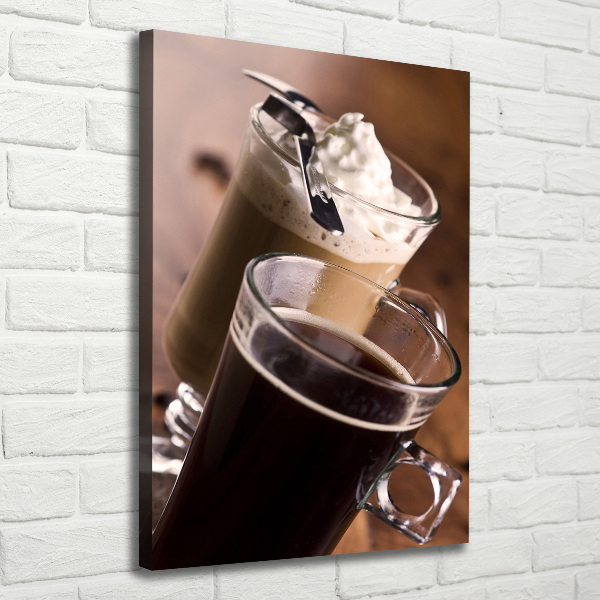 Quadro foto su tela verticale Caffè frappé