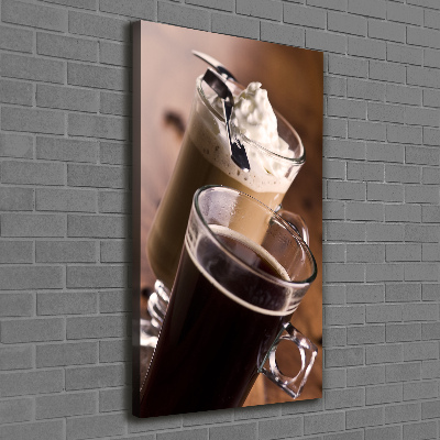 Quadro foto su tela verticale Caffè frappé