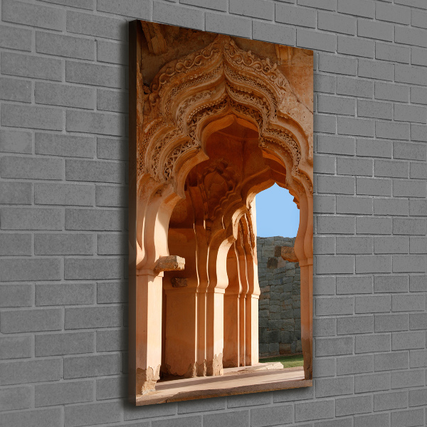 Quadro foto su tela verticale Lotus Mahal Hampi