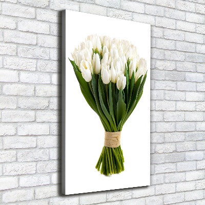 Quadro su tela canvas verticale Tulipani bianchi