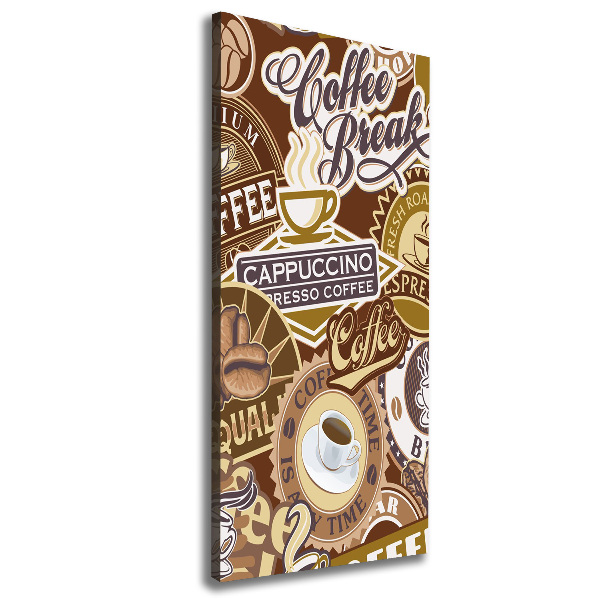 Quadro su tela canvas verticale Caffetteria