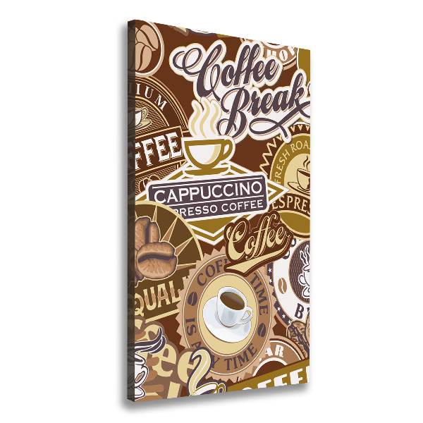 Quadro su tela canvas verticale Caffetteria