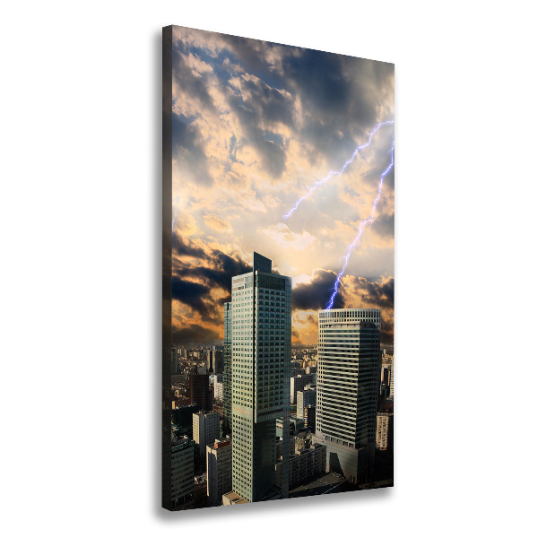Quadro su tela canvas verticale Tempesta su Varsavia