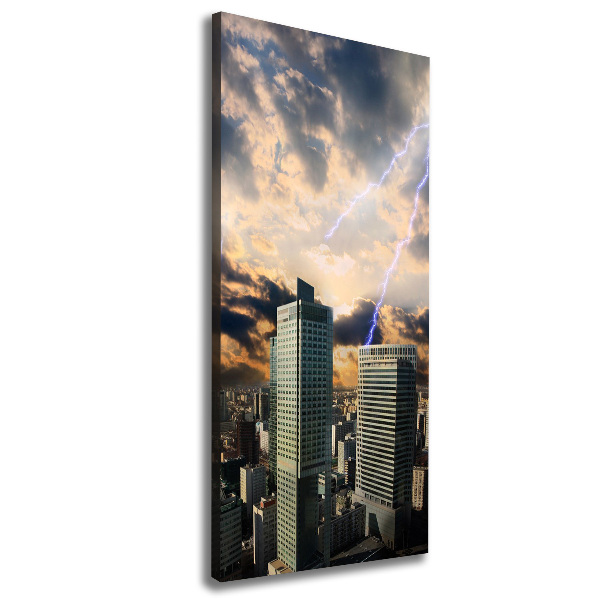 Quadro su tela canvas verticale Tempesta su Varsavia