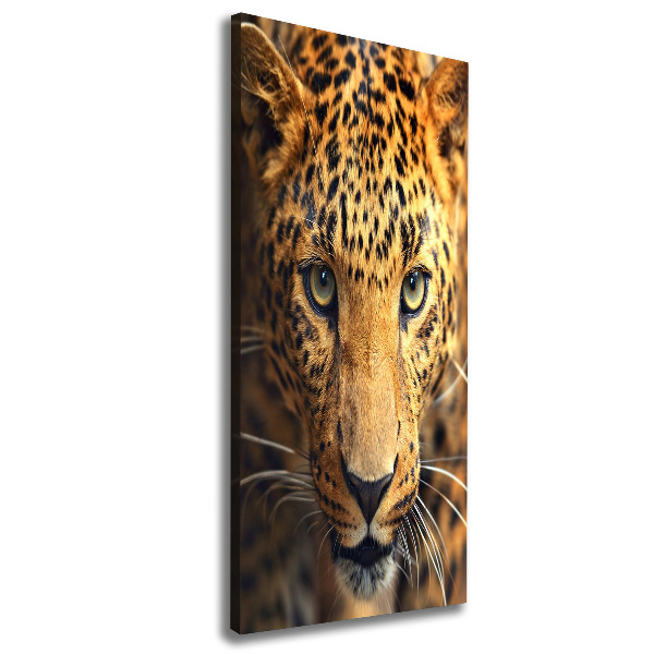 Stampa quadro su tela verticale Leopardo