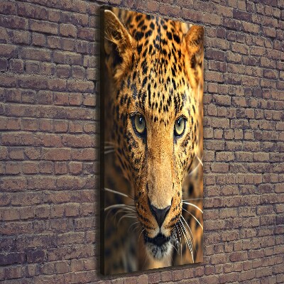 Stampa quadro su tela verticale Leopardo